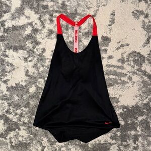 Women's Black and Red Nike Tank Top